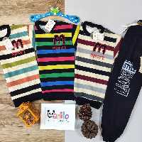 بلوز شلوار راه راه رنگی