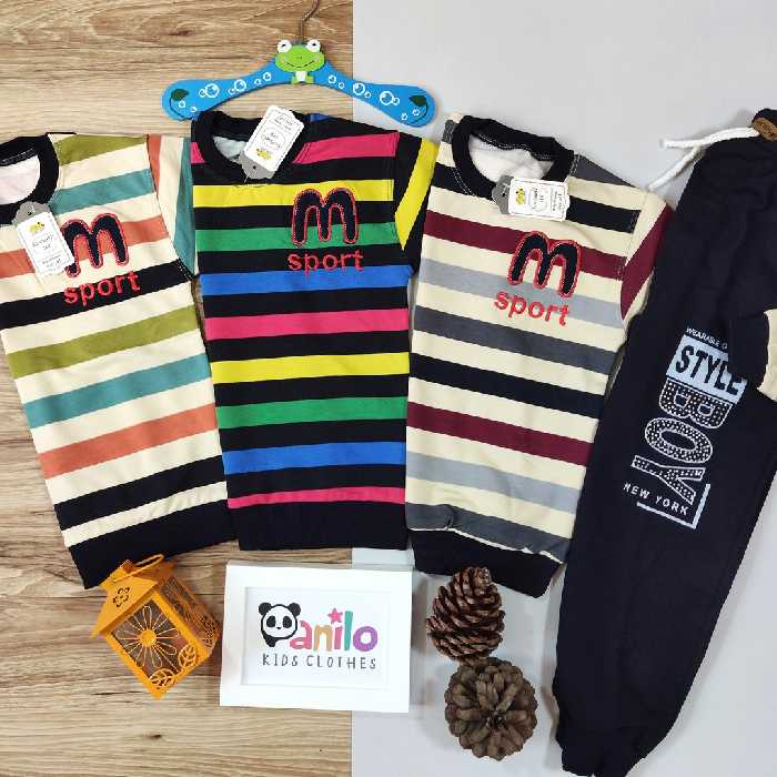 بلوز شلوار راه راه رنگی