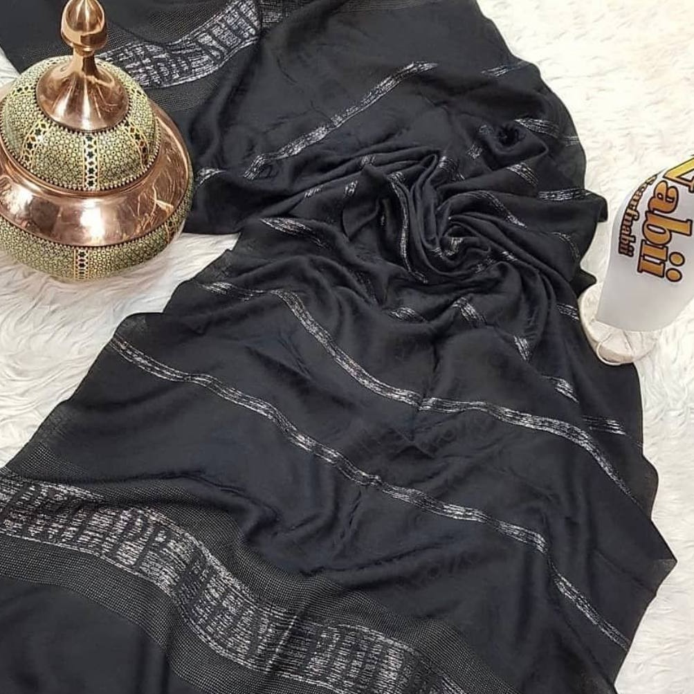 شال مشکی لمه دار بسیار شیک و زیبا مناسب مجالس چشم نواز و دلربا
