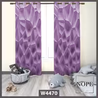 پرده چاپی پانچی دوقواره کد 4470طرح هندسی