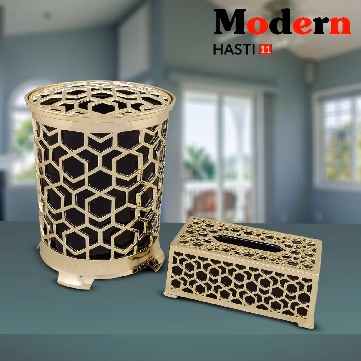 ست سطل و جا دستمالی  مدرن 