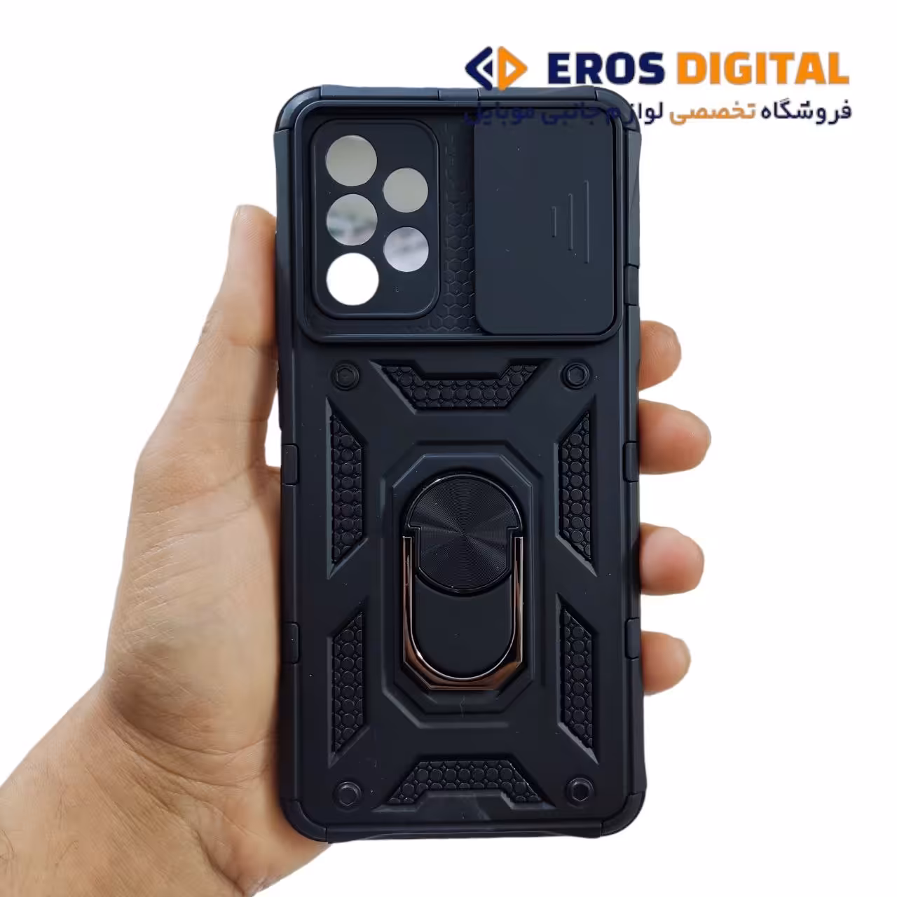 قاب ضد ضربه گوشی A52s / A52 محافظ لنز دار کشویی تاندربولت - قرمز روشن