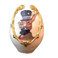 تخم مرغ تزیینی سایز بزرگ هفت سین طرح خرگوش سه بعدی