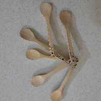 قاشق چوبی بسته ی 6عددی سایز 13سانتی متری