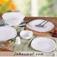 سرویس غذاخوری پارس اپال طرح سفید مربع