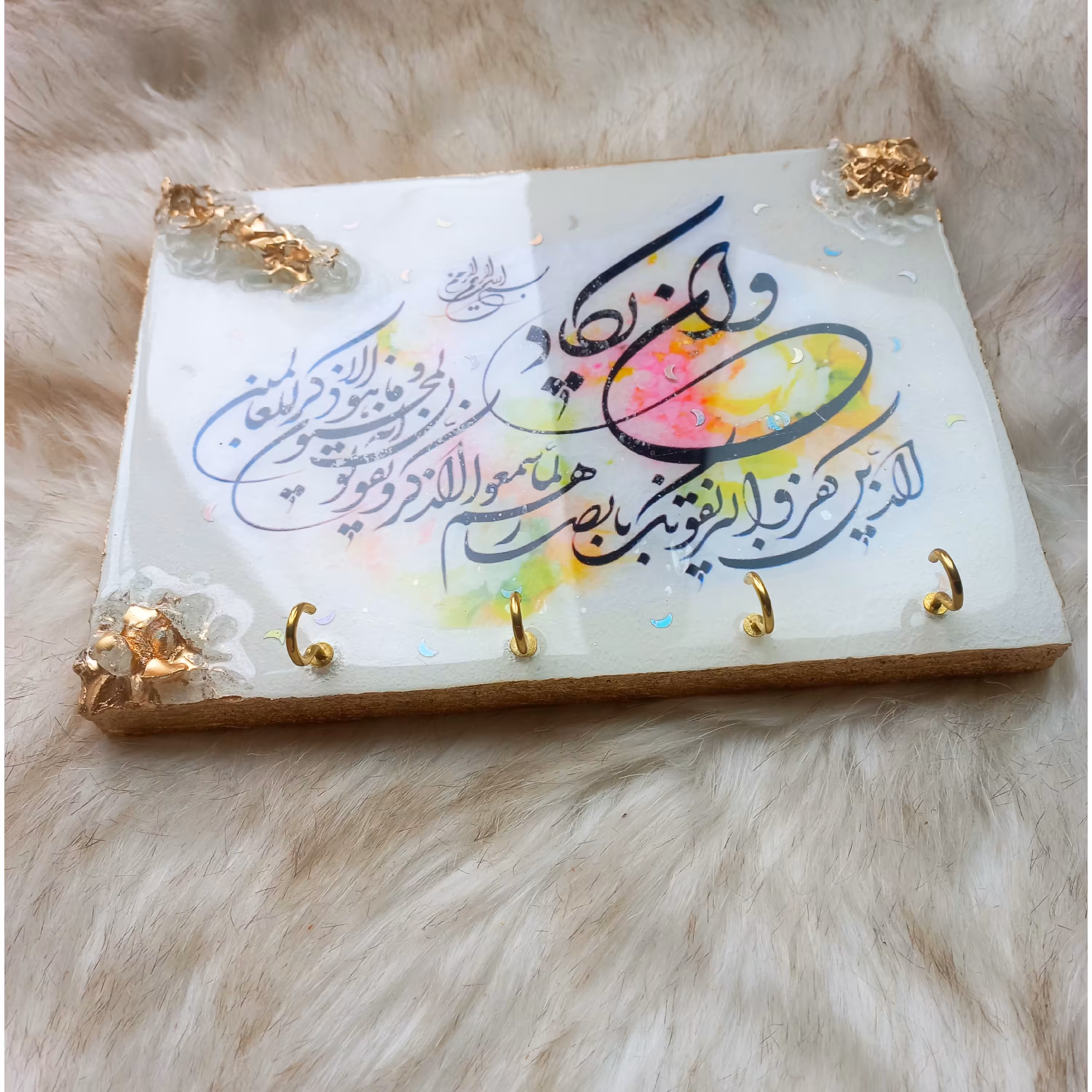 جاکلیدی دیواری رزینی طرح ونیکاد (پس کرایه)