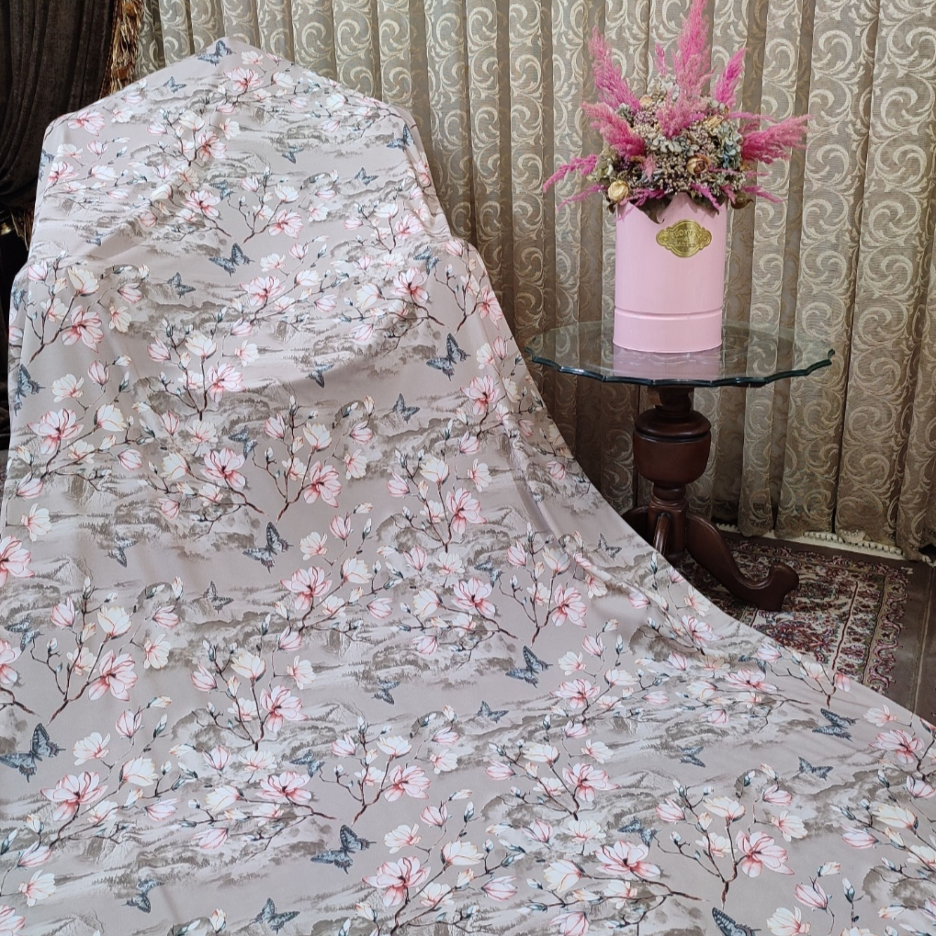 قواره چادر رنگی سوپرسافت زمینه قهوه ای