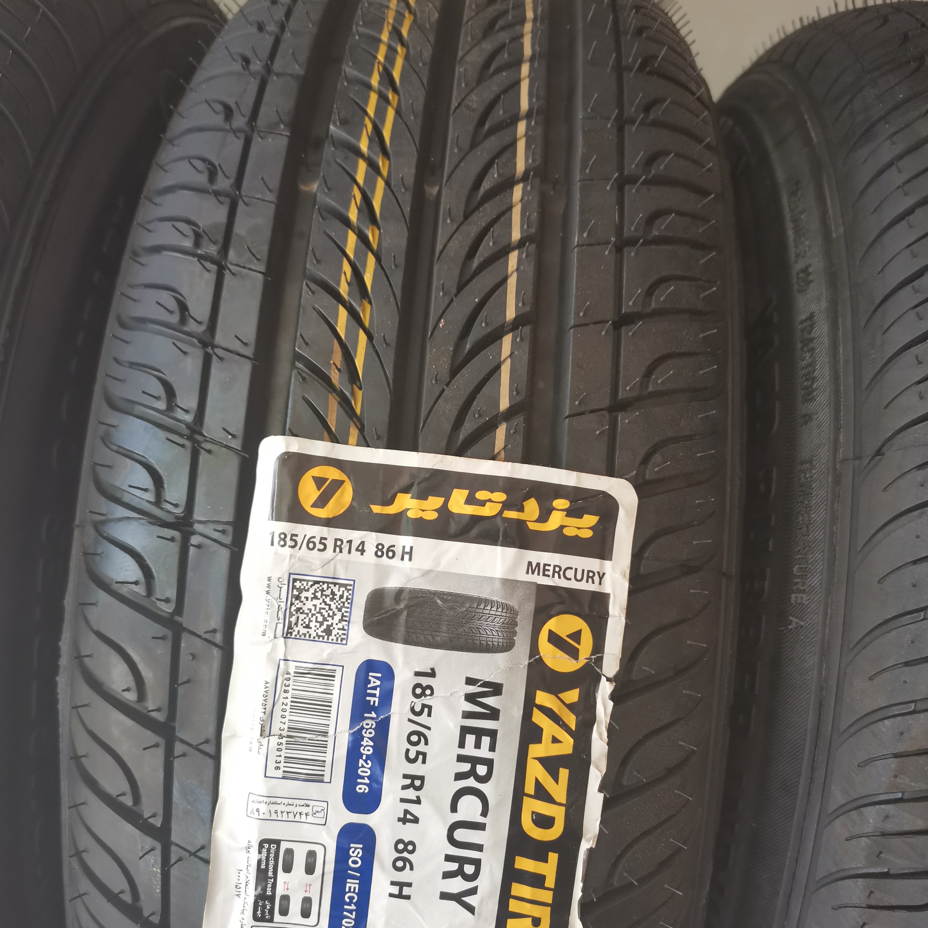لاستیک پژو 14-65-185 یزد تایر گل Mercury تاریخ 2025 (پس کرایه)