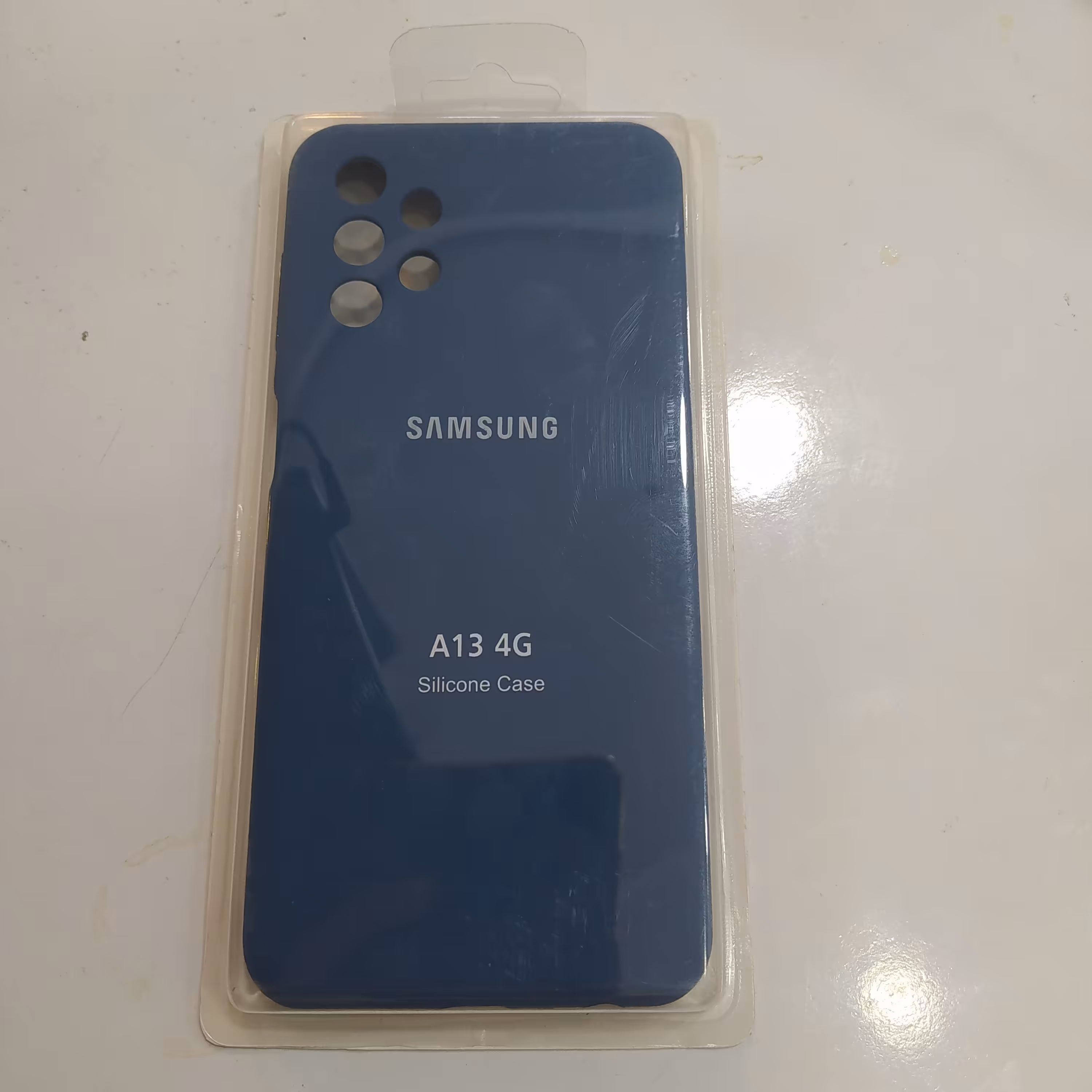 کاور مدل سیلیکونی مناسب برای گوشی موبایل سامسونگ Galaxy A13 4G سورمه ای