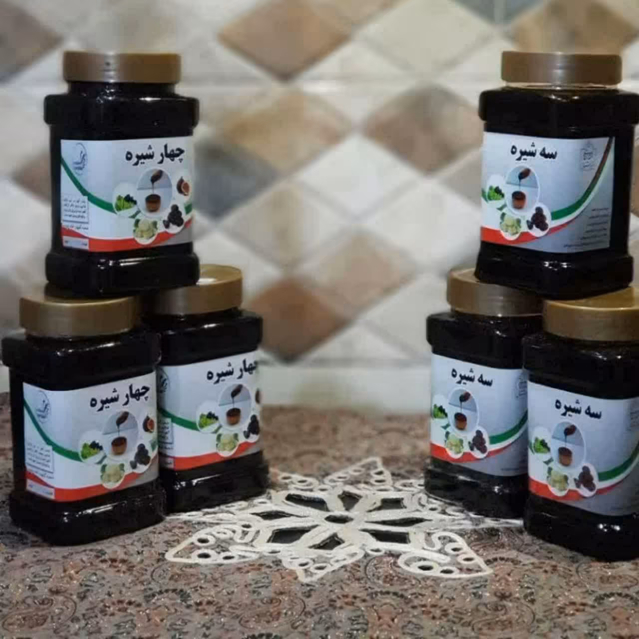 چهارشیره درجه یک (1000 گرمی) انگور خرما توت انجیر