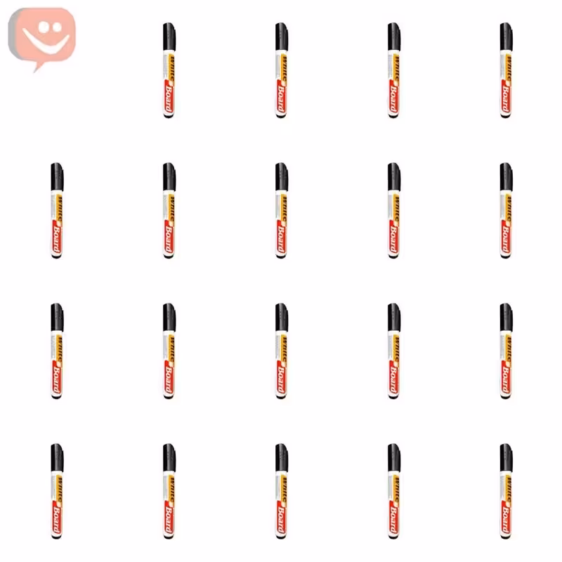 ماژیک وایت برد مدل KMT رنگ مشکی بسته 19 عددی