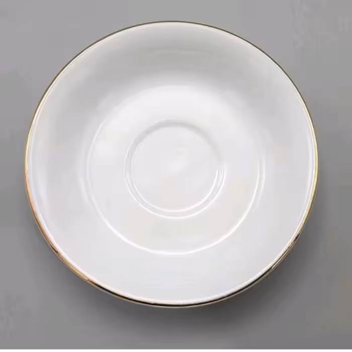 نعلبکی چینی مدل لب طلا تقدیس بسته6عددی