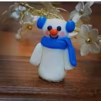 دسته کلیدخمیری آدم برفی