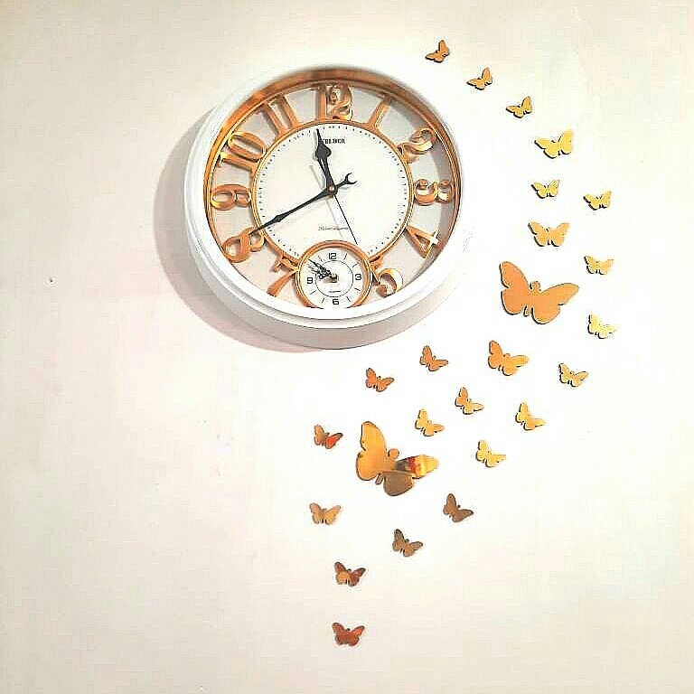 آینه دیواری طرح پروانه ای پدیده شاپ 24 تکه