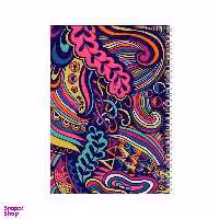 دفتر مشق 100 برگ بامبیلیپ طرح پترن رنگی رنگی کد 8196126