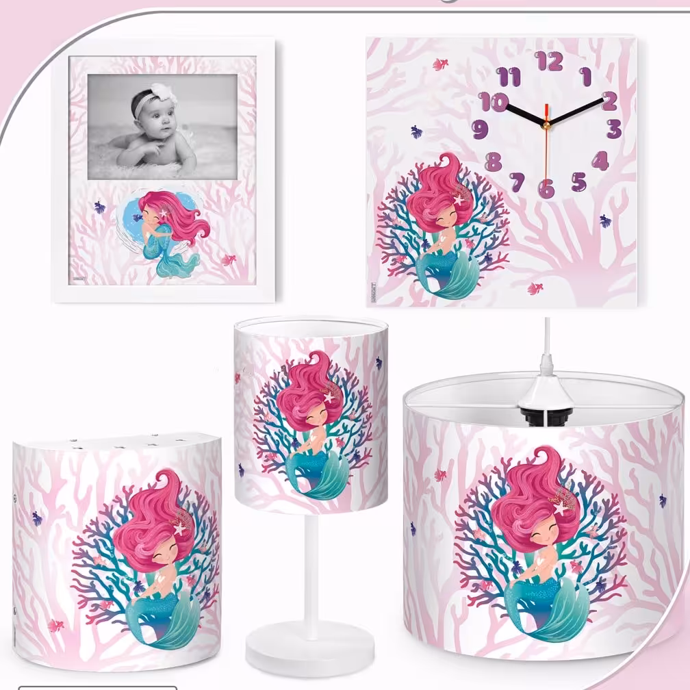 ست لوستر اتاق کودک طرح پری دریایی کد 5321