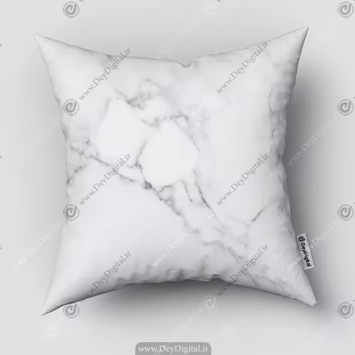 کوسن چاپی طرح سنگ سفید با خط های تیره PK-5468