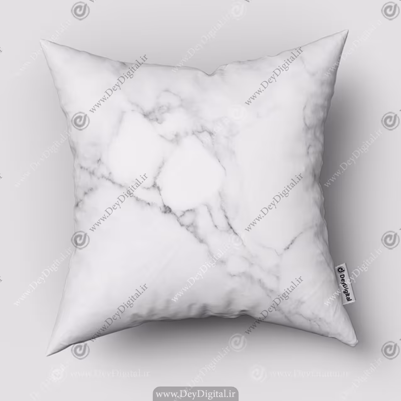 کوسن چاپی طرح سنگ سفید با خط های تیره PK-5468