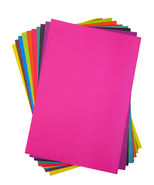 مقوا  دو رو رنگی  سایز A4 (بسته 10برگی)127گرمی