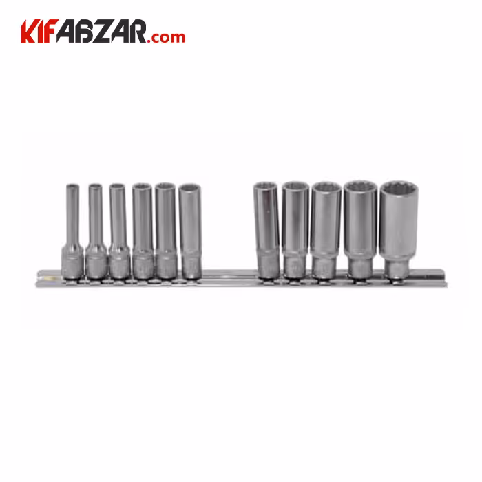 ست بکس ریلی 1/4 اینچ بلند اینچی 11 عددی فورس مدل 21110D