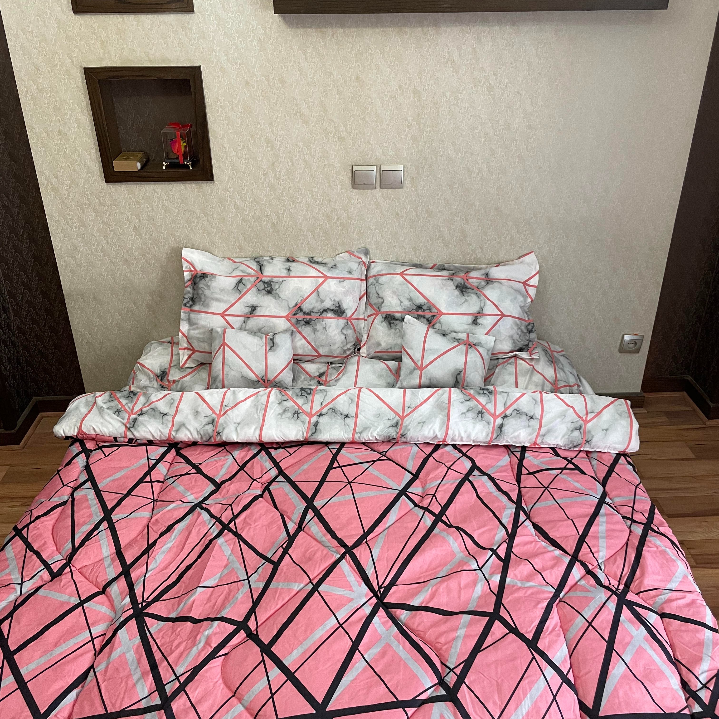 روتختی هندسی صورتی دو نفره