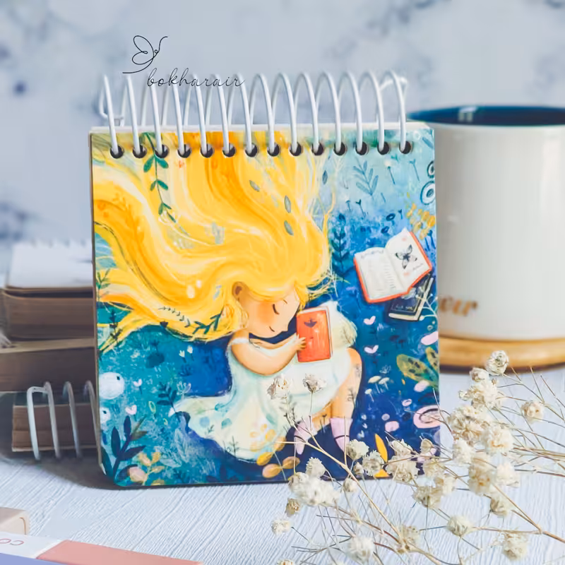 دفترچه مربعی نخودی یاس آکام کد 04