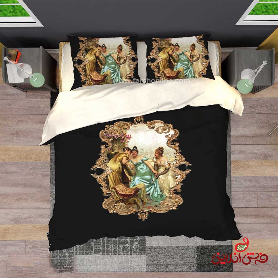 روتختی سه بعدی طرح تابلو فرش(نقاشی فرانسوی )کد 3183