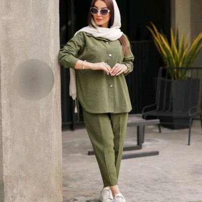 مانتو شلوار زنانه کتان مدل تونیک شلوار کتان