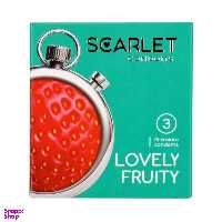 کاندوم اسکارلت (Scarlet) مدل Lovely Fruity بسته 3 عددی