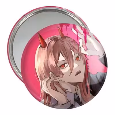 آینه جیبی خندالو مدل پاور انیمه مرد اره ای Chainsaw Man کد 17847