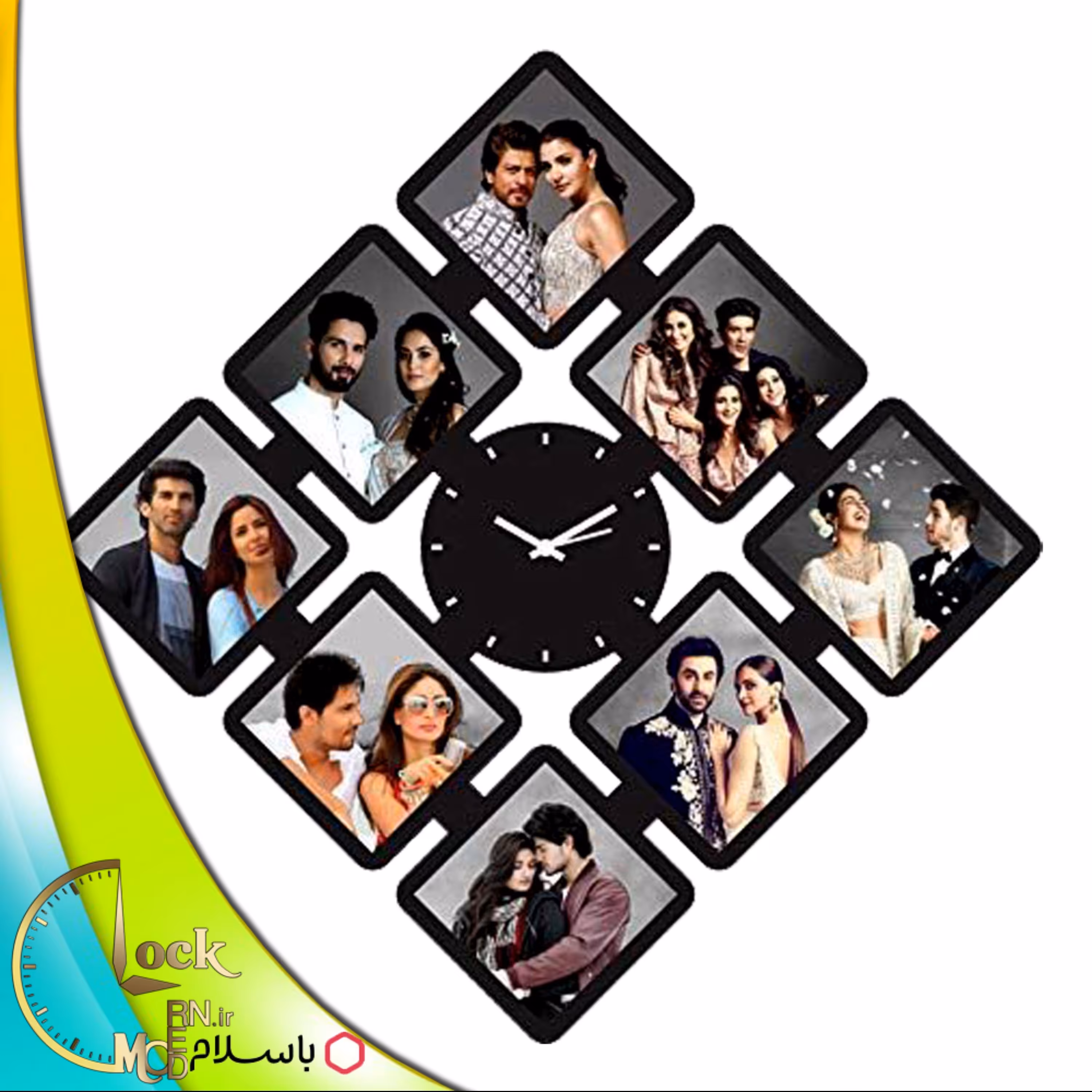 ساعت دیواری 8 عکسه کد 278