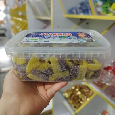 پاستیل رنگین کمانی نوشابه ای ورقه ای بسته700گرمی پلمپ مارابو