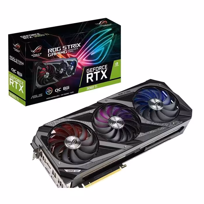 کارت گرافیک ایسوس ROG STRIX RTX3060TI O8G GAMING LHR