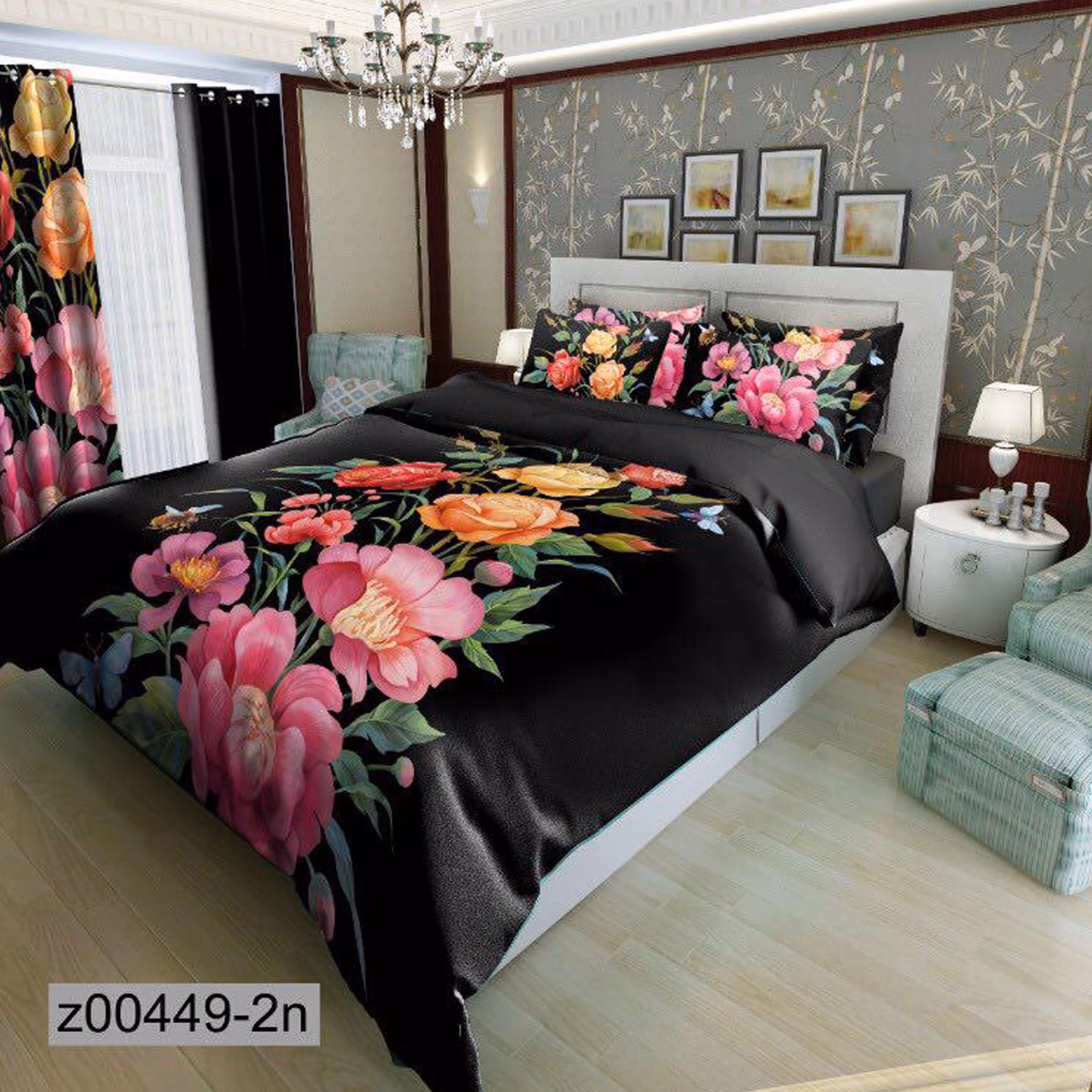 سرویس روتختی 2 نفره تنسل چاپی برندترک لند(Turk Land) z 449
