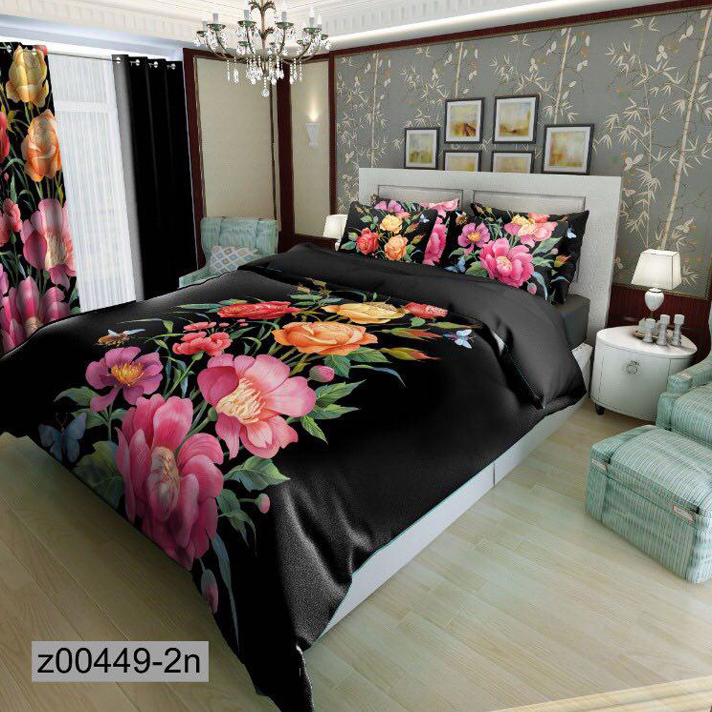 سرویس روتختی 2 نفره تنسل چاپی برندترک لند(Turk Land) z 449