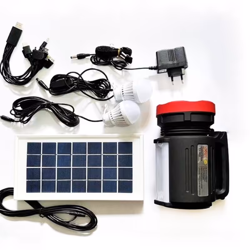 چراغ قوه شارژی  دارای پنل خورشیدی 