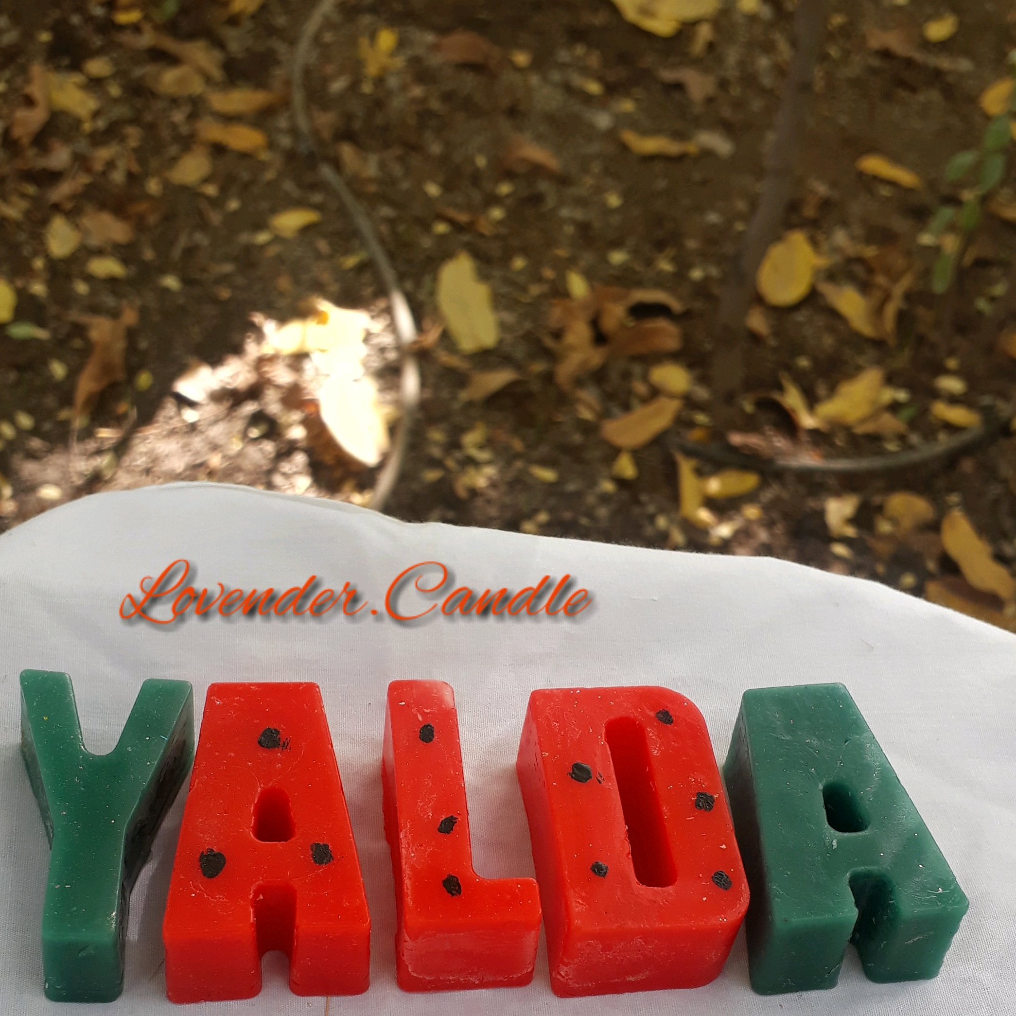 شمع حروف هندونه ای مخصوص شب یلدا