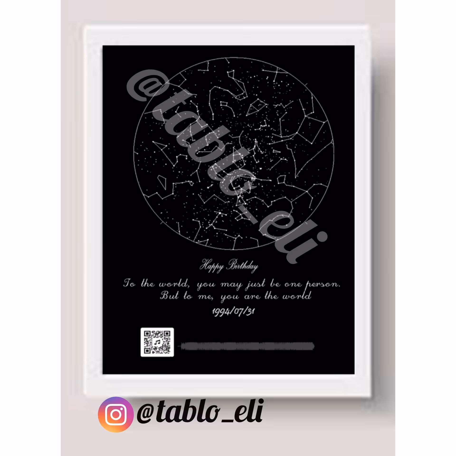 تابلو  آسمان شب 