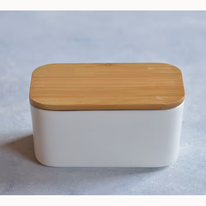 کره خوری سرامیکی درب بامبو