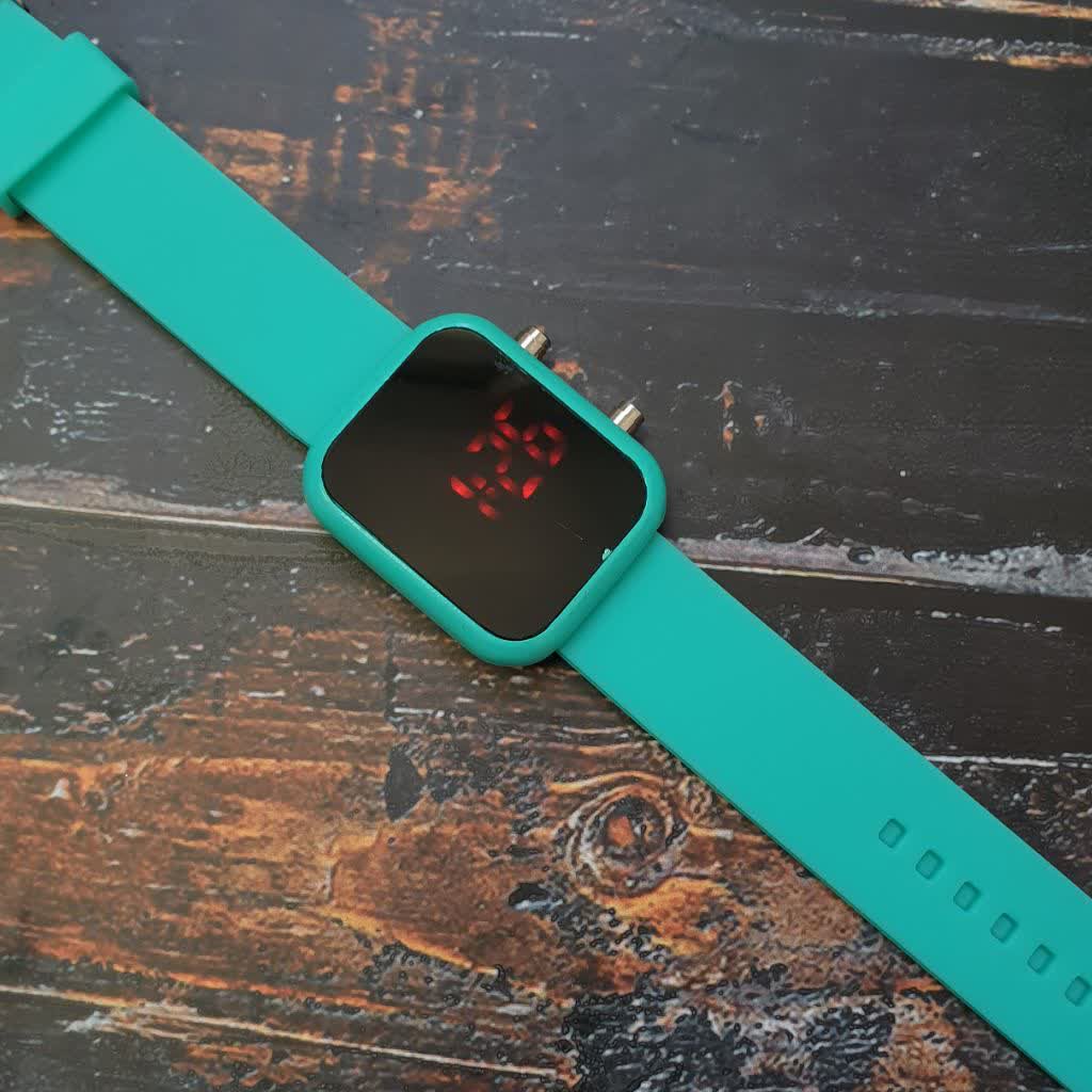 ساعت مچی ال ای دی نور قرمز رنگ سبزابی LED 