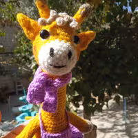 عروسک دستباف زرافه