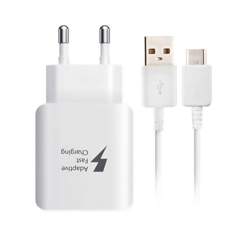 شارژر فست c9 شارژر پک دار با قابلیت فست شارژ رنگ بدنه سفید