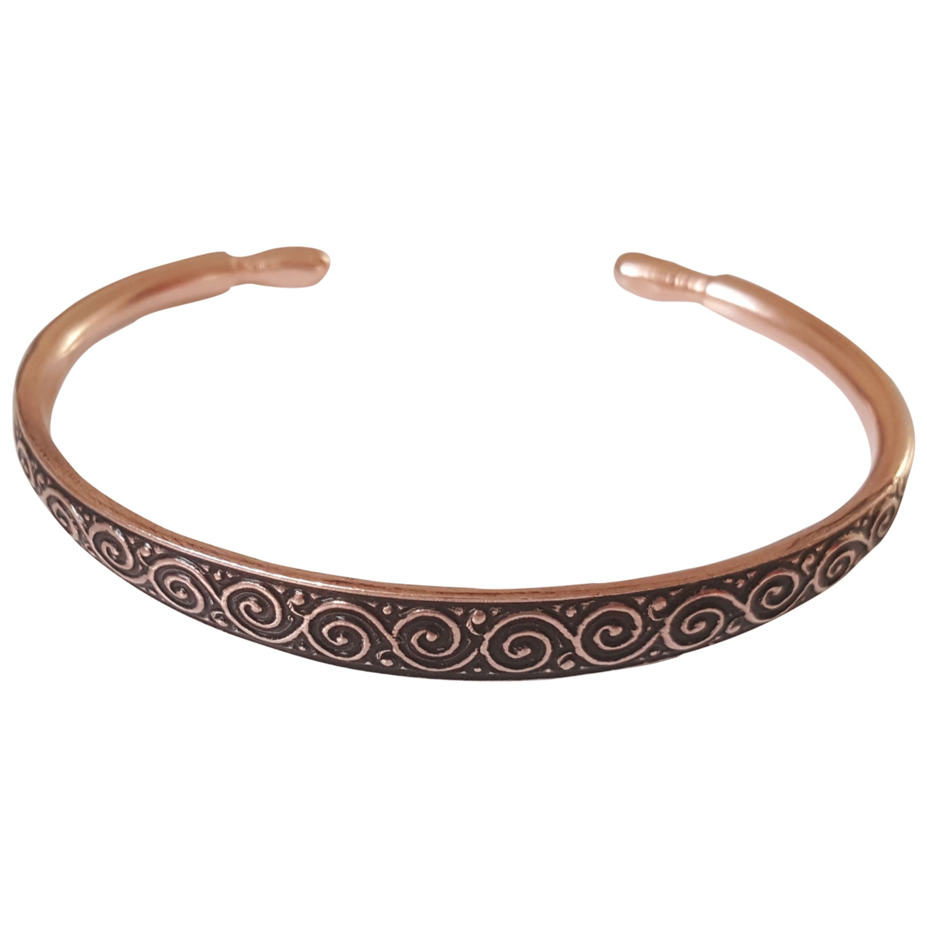 دستبند مفتولی مسی پیچک کد JW63