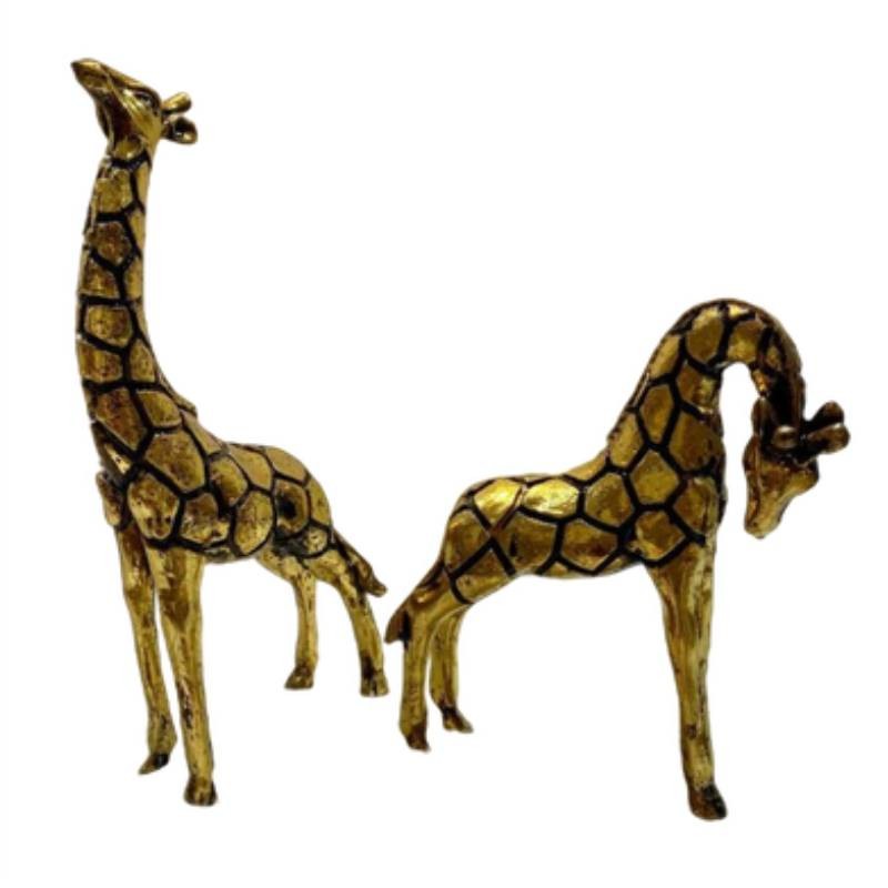 مجسمه پلی استر زرافه کد4مجموعه 2 عددی