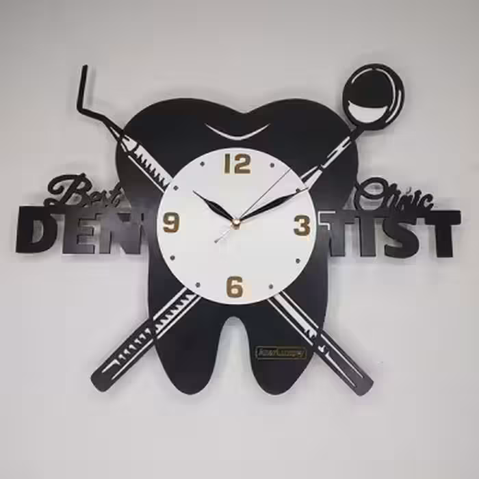 ساعت دیواری آذرلاکچری طرح دندانپزشکی کد DAN03