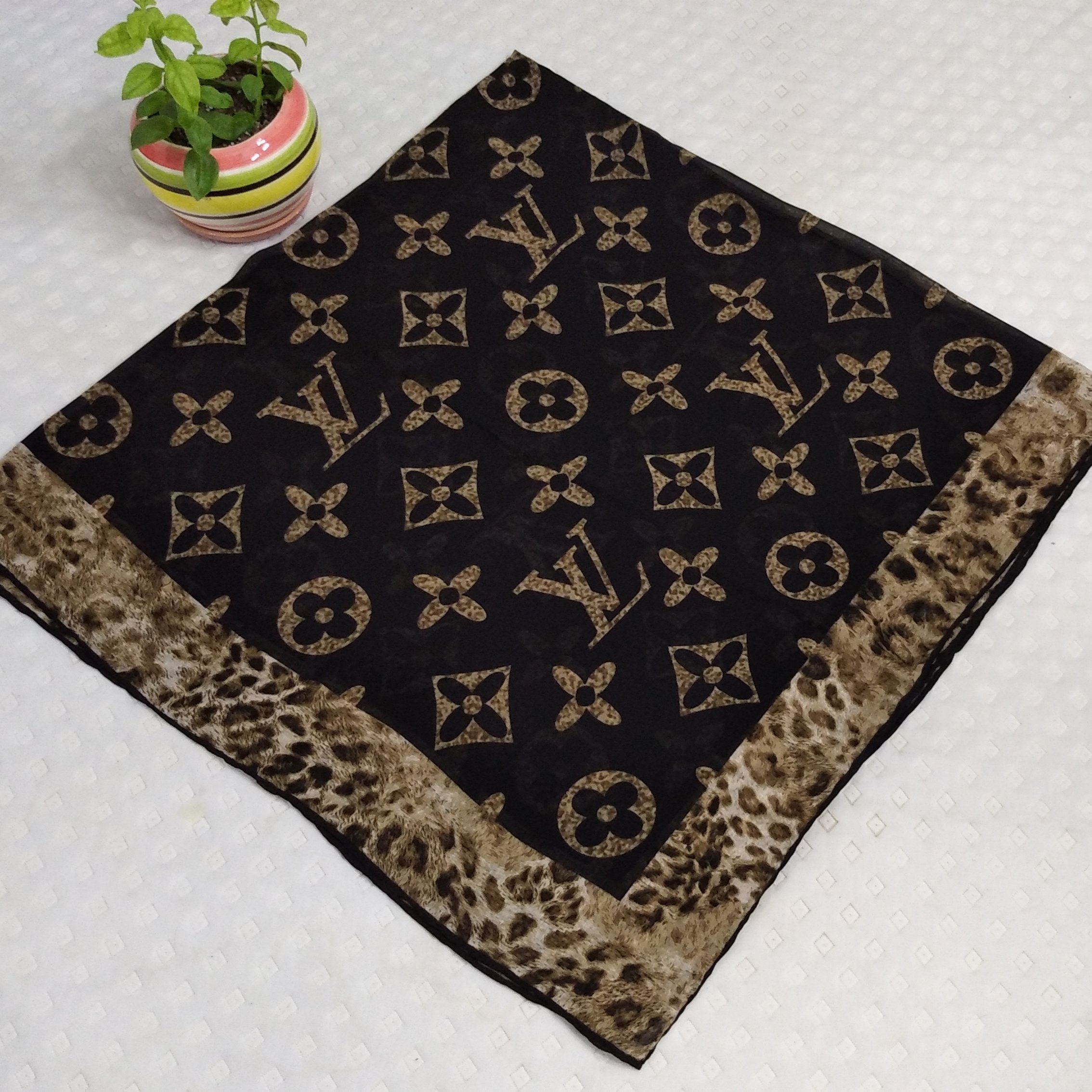 روسری حریر ژاکارد