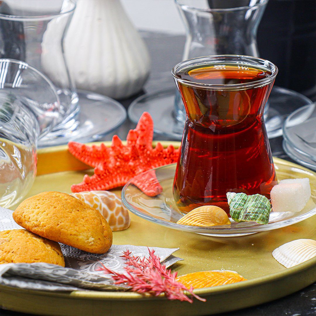 استکان نعلبکی پاشاباغچه- مدل ایرم
