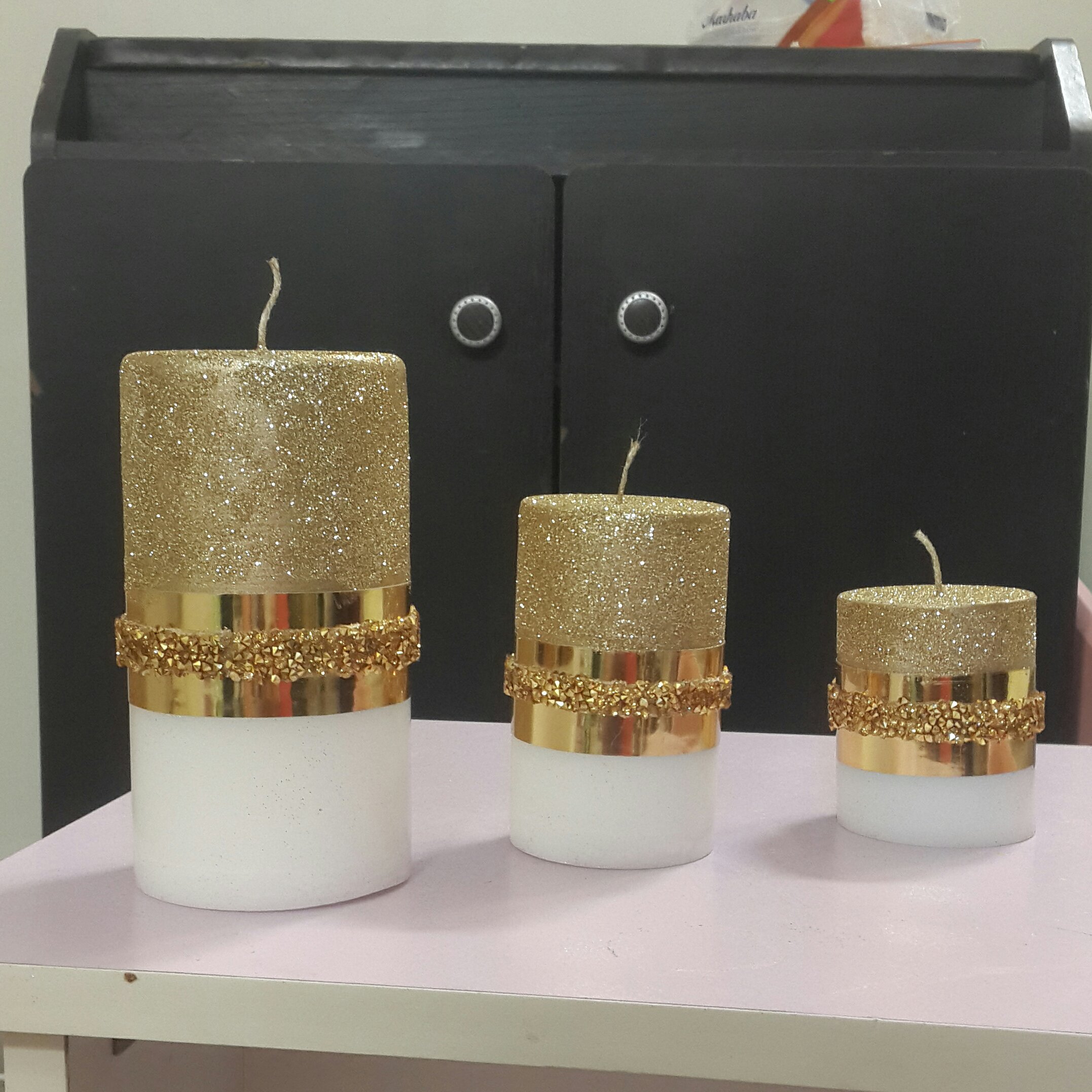 شمع آینه ایی دو رنگ