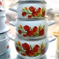 سرویس قابلمه 6 پارچه لعابی اوکراین