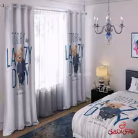 پرده 2 عددی طرح today is lazy day ( تدی ) کد 15085/1